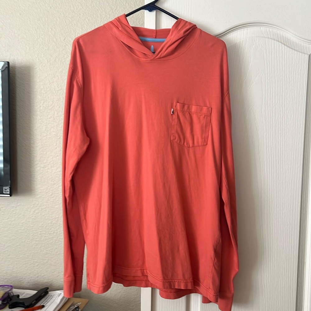 Johnnie-O men’s long sleeve shirt with hood